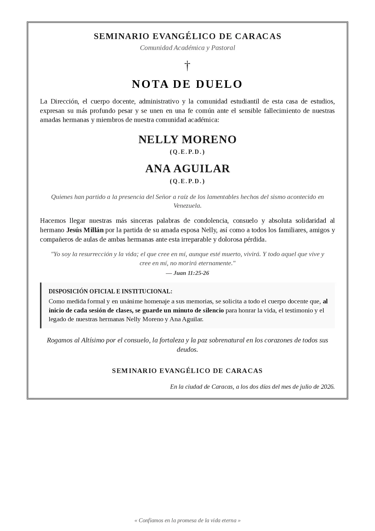 Nota de duelo