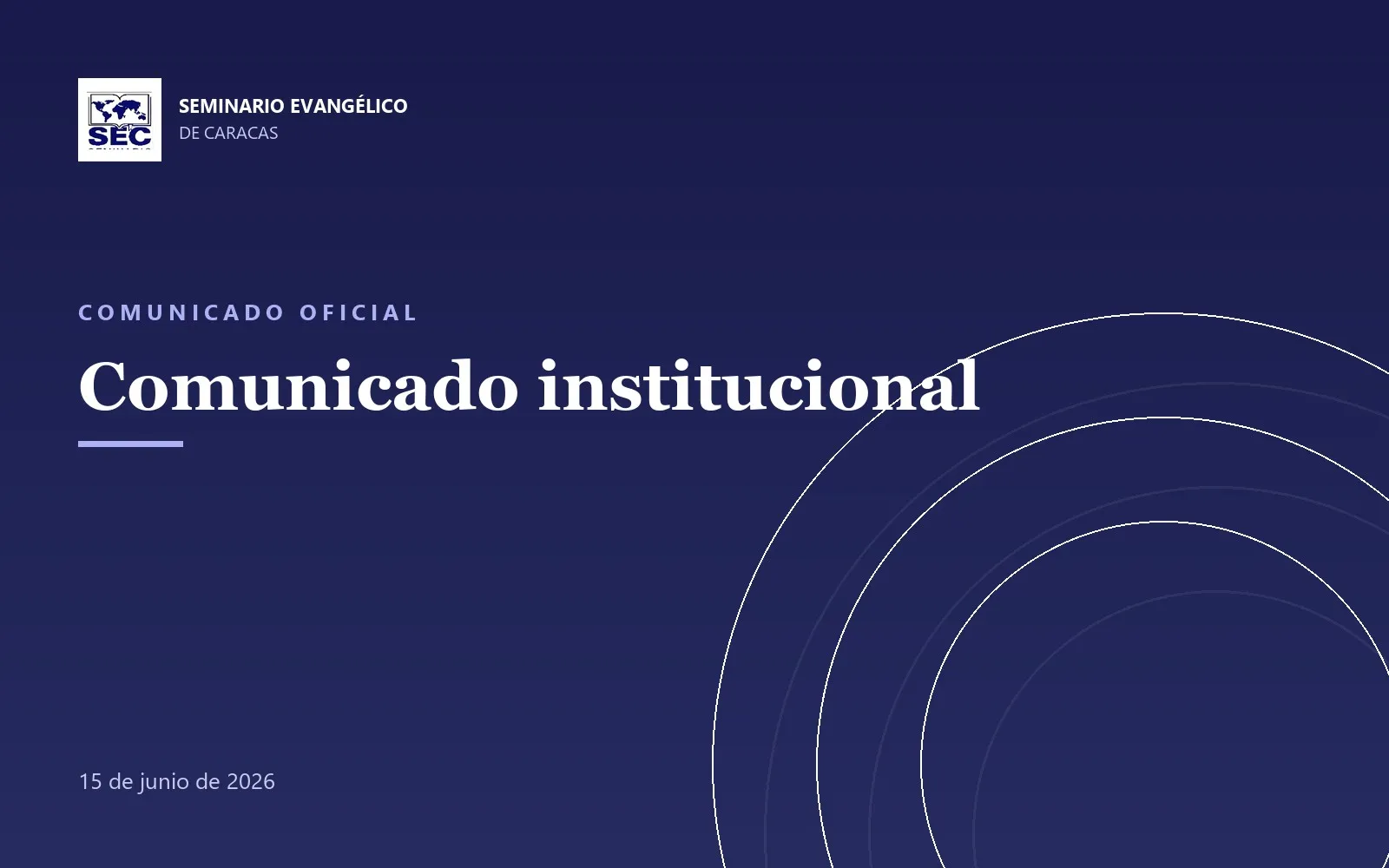 Comunicado institucional
