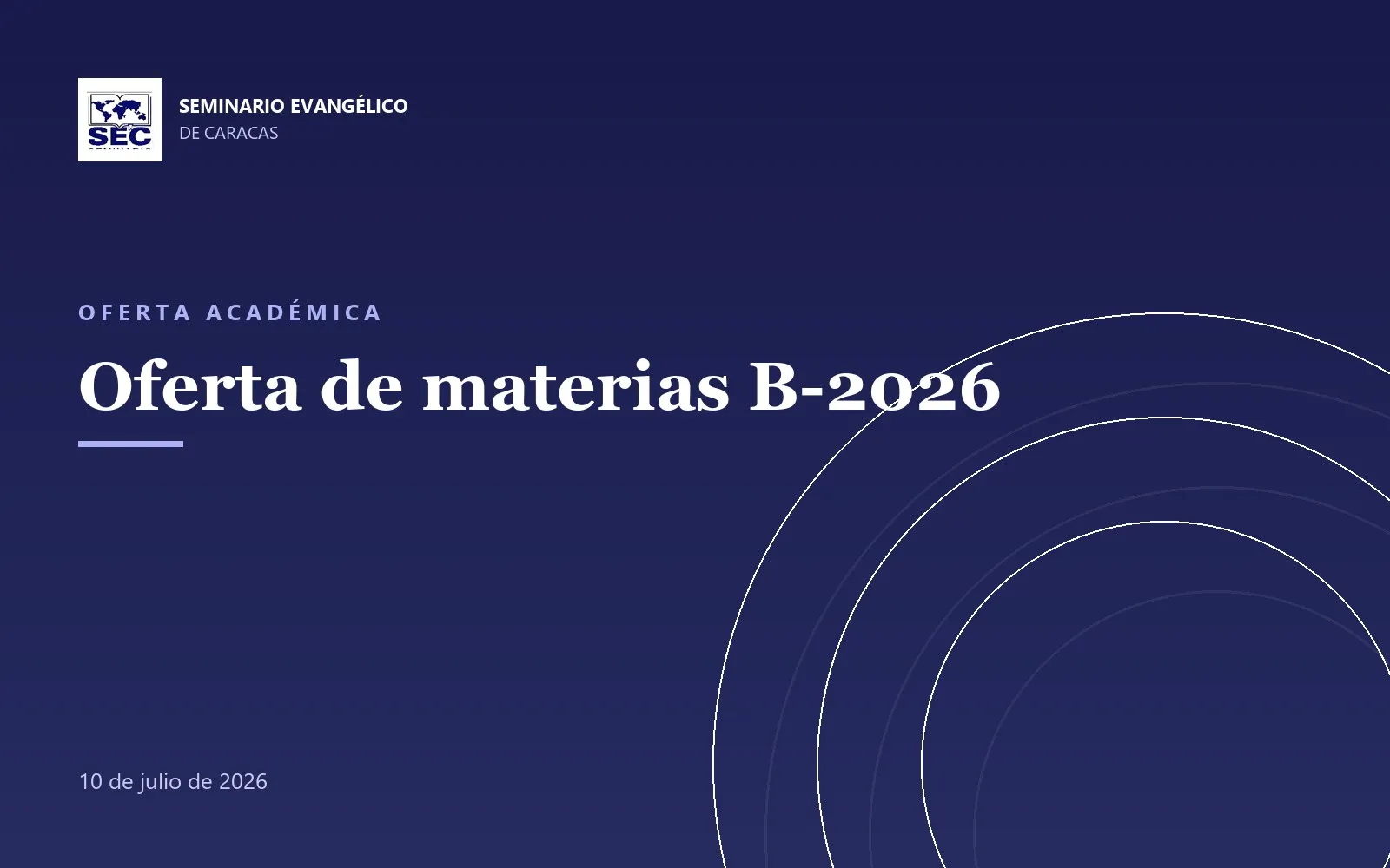 Oferta de materias B-2026